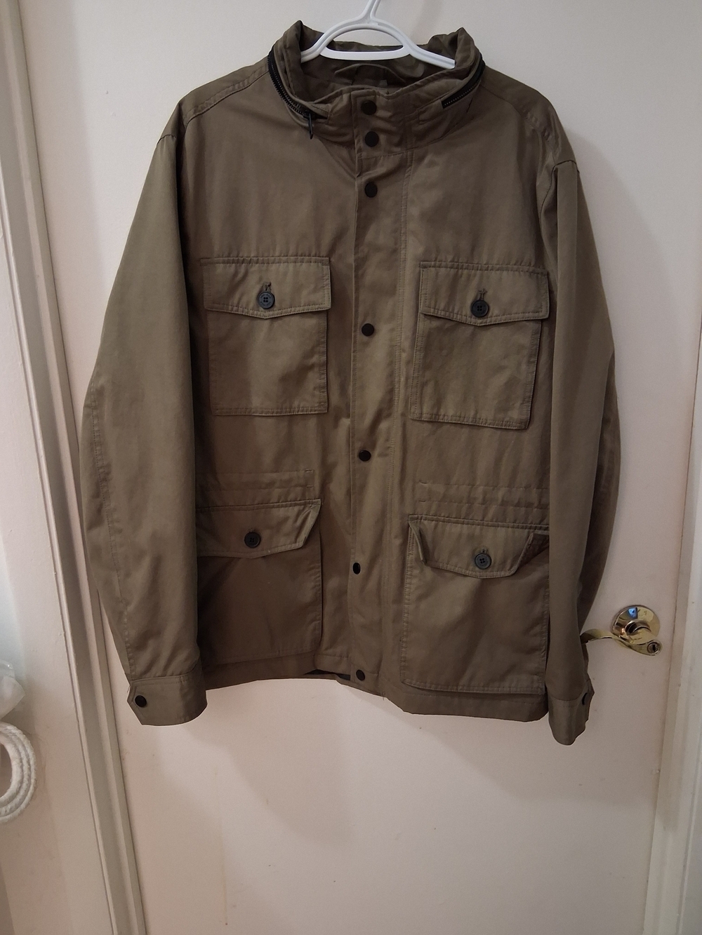 H&M Mens Utility Field Jacket 4 Snap Pockets Zipper Broken Excellent Conditon - Picture 3 of 6